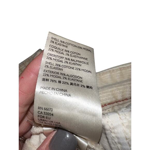 Pilcro Women’s Slim Boyfriend Corduroy Jeans Cream Size 31 - Picture 7 of 8